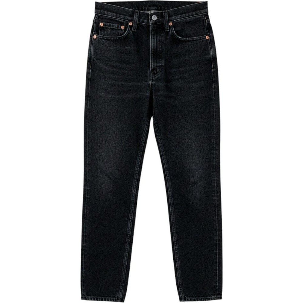Levi Strauss 512 Jeans Women Size 3M Tapered Faded Black Denim Vintage GUC